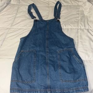 Denim overall dress
